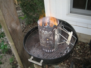 Use a Chimney to start coals